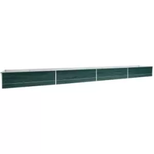 image of Vidaxl - Garden Raised Bed Galvanised Steel 600x80x45cm Green Green