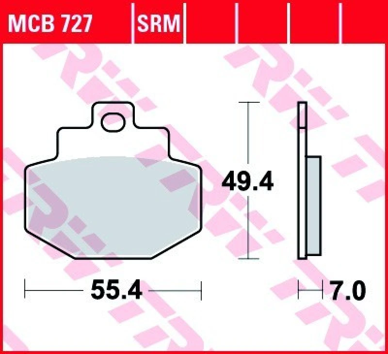 Image of TRW Lucas Brake lining MCB727