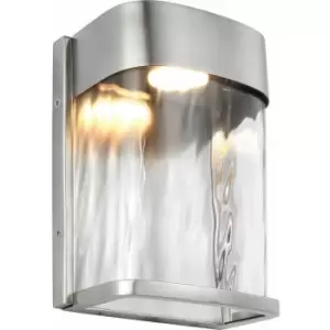 image of Loops - Outdoor IP44 Wall Light Painted Brushed Steel LED 14W d00622