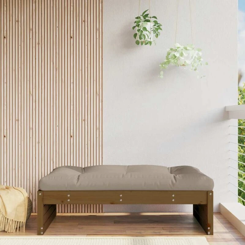 Image of VIDAXL Garden Footstool Honey Brown 120x80cm Solid Wood Pine Vidaxl 8720845803292