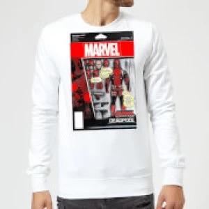 Image of Marvel Deadpool Action Figure Sweatshirt - White - L