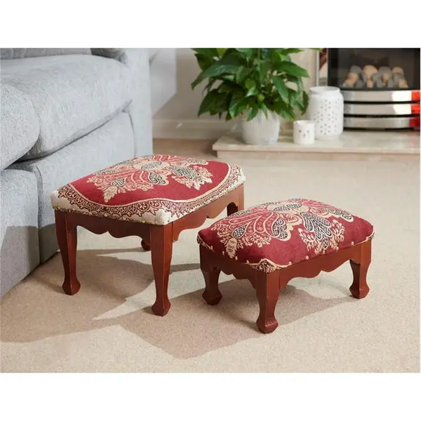 image of Greenhurst Pack of 2 nesting Footstools - Multi One Size