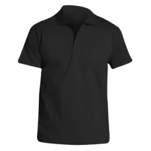 Image of SOLS Mens Prescott Jersey Short Sleeve Polo Shirt (S) (Deep Black)