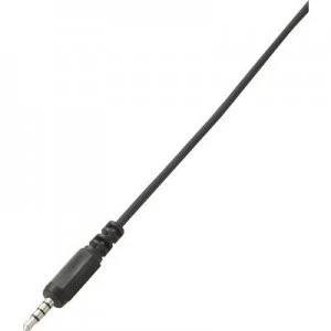 3.5mm audio jack Plug straight Number of pins 4 Stereo Black Conrad Components