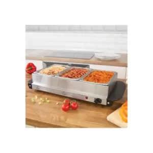 image of Quest Compact 3 Tray Buffet Server and Warming Plate