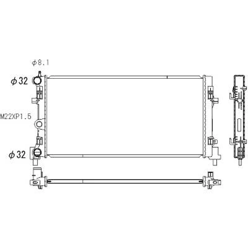 Image of Engine radiator DIEDERICHS DCM3011