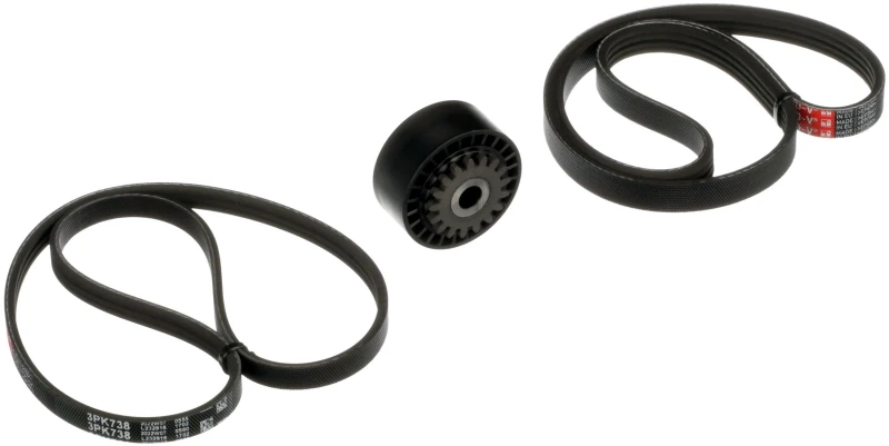 Image of GATES K053PK738 V-ribbed belt set Micro-V Stretch Fit V-Ribbed Belt Set (542)