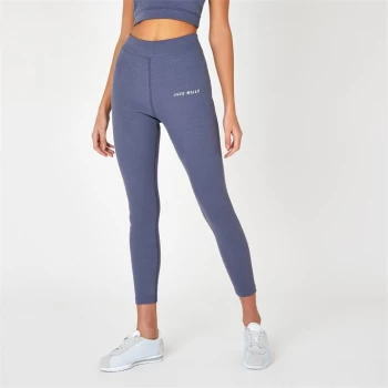 image of Jack Wills Active Seamless Ribbed High Waisted Leggings - Blue