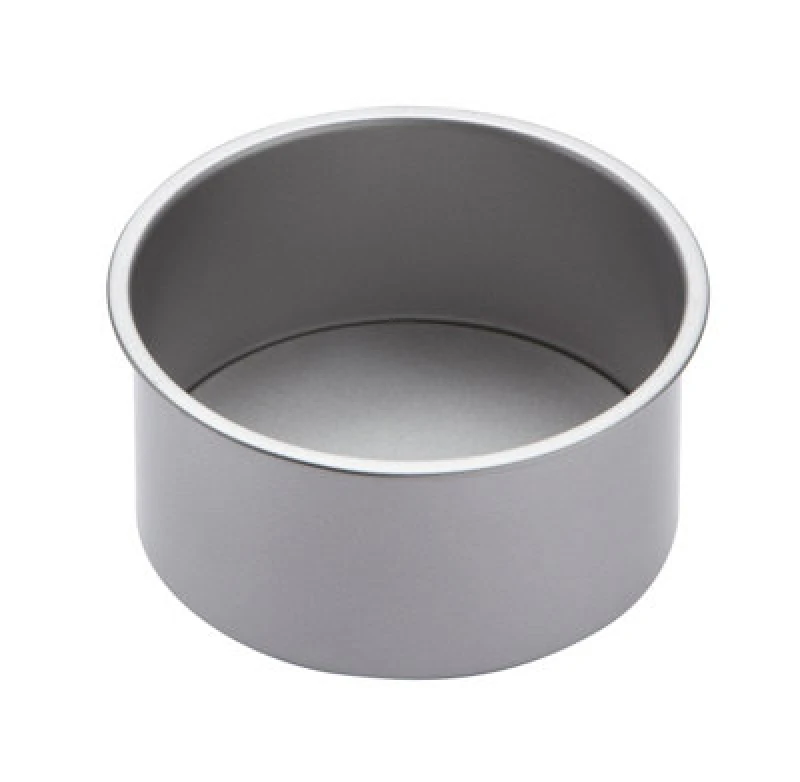 Image of Kitchencraft Non-Stick Round Deep Cake Pan with Loose Base 18cm (7"), Sleeved Mid Grey