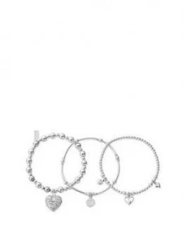 image of Chlobo Chlobo Sterling Silver Compassion Set Of 3 Love