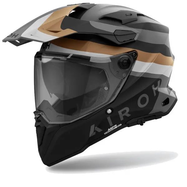 Image of Airoh Commander 2 Doom Gold Matt Adventure Helmet Size XL