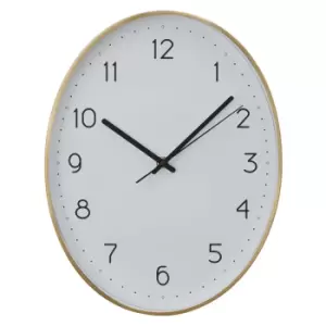 Image of Interiors by PH Oval Wall Clock With Gold Finish