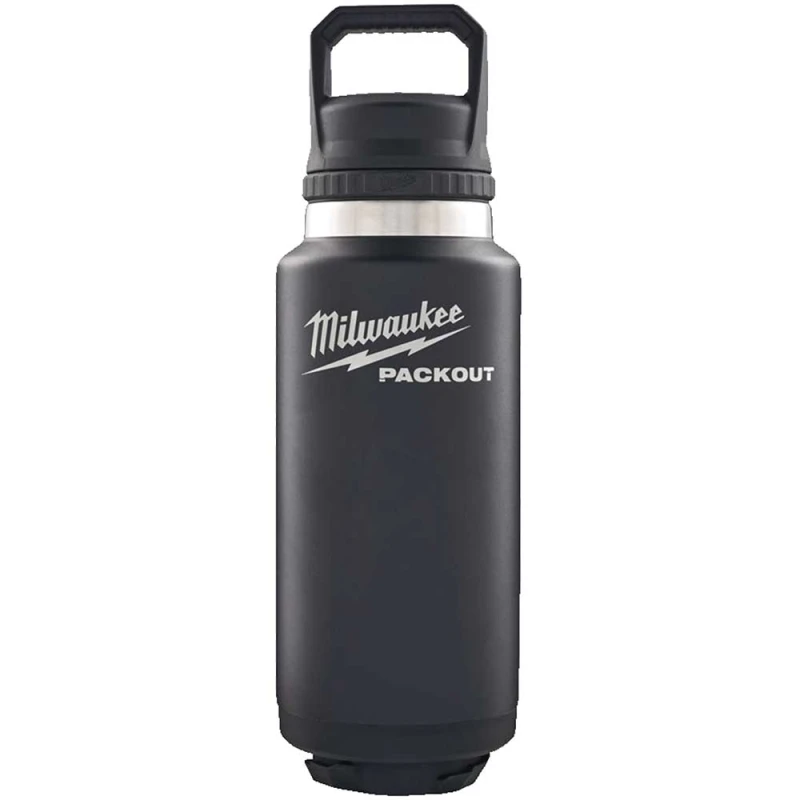 Image of Milwaukee Packout Drinks Bottle Chug Lid Black 1023ml 4932493468