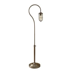 Image of 1 Light Floor Lamp Antique Brass, E27