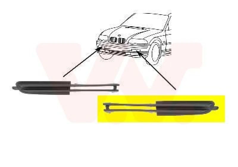 Image of VAN WEZEL Bumper moulding VAN WEZEL 0646587