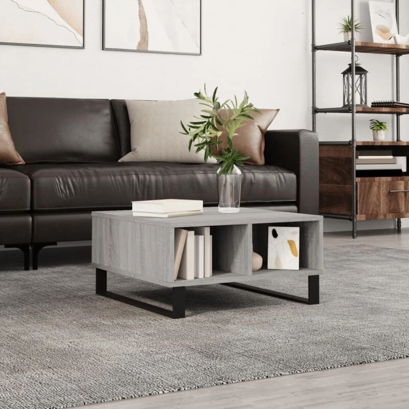 Image of VIDAXL Coffee Table Grey Sonoma 60x60x30cm Engineered Wood Vidaxl 8720845907013