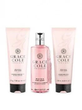 image of Grace Cole Grace Cole Signature Wild Fig & Pink Cedar Bath & Shower Set, One Colour, Women