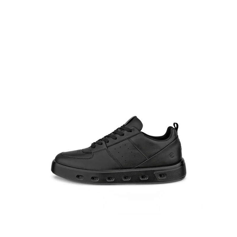 Image of Ecco Street 720 Leather Womens Low Top Trainers - Black - Size:UK 4.5