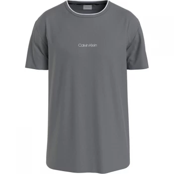 Image of Calvin Klein Centre Logo T-Shirt - Dk Gry Hther