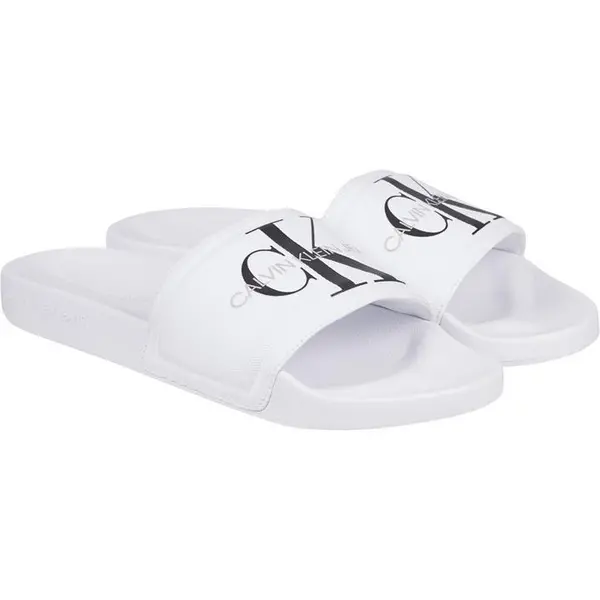 Image of Calvin Klein Jeans Calvin Klein Jeans Monogram Slide - White 6.5
