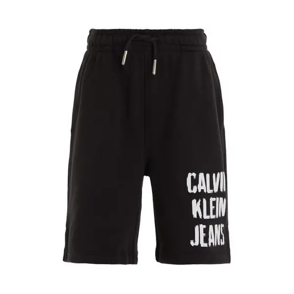 image of Calvin Klein Jeans Pixel Logo Relaxed Shorts Juniors - Black One Size