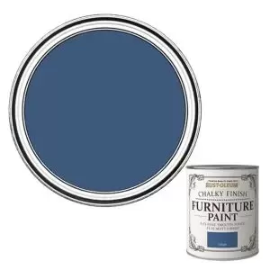 image of Rust-Oleum Cobalt Flat Matt Furniture Paint, 125Ml