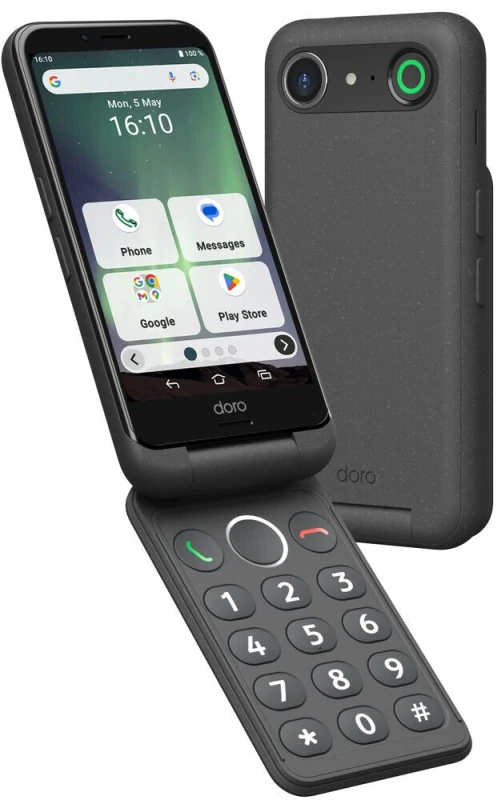 Image of Doro Doro Aurora A20 11.4cm (4.5") Dual SIM Android 14 4G USB Type-C 4GB 64GB 3000 mAh Graphite 8897