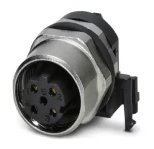 image of Phoenix Contact 1436550 Sensor Connector, M12, Rcpt, 4Pos