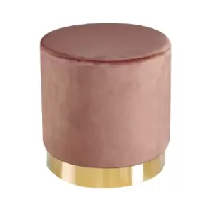 Image of LPD Lara Pouffe Dusty Pink Velvet