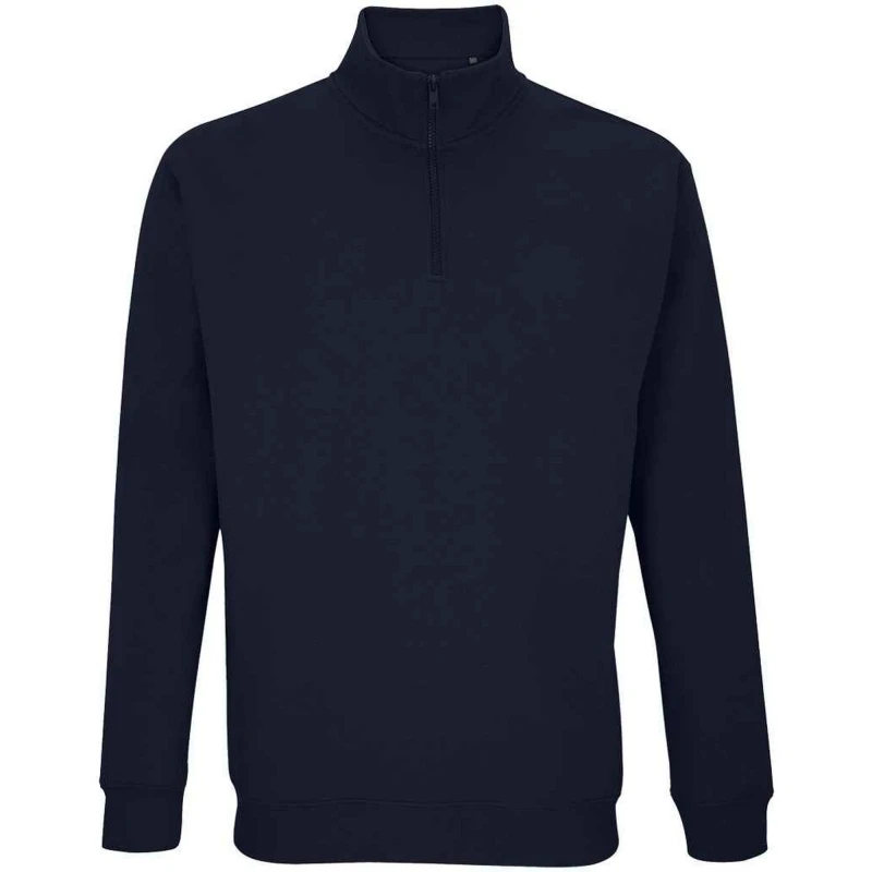 Image of SOL'S Mens Conrad Quarter Zip Sweatshirt in Navy Size: XS Navy Male XS
