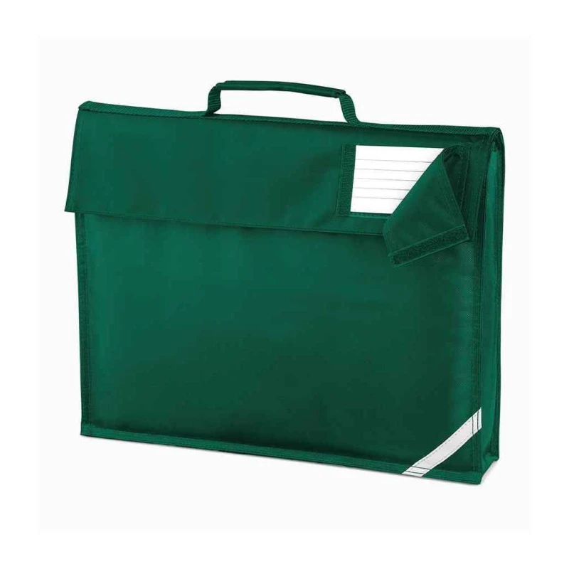 Image of Quadra Mens Reflective Book Bag in Bottle Green Bottle Green Male