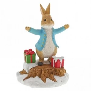 Image of Peter Rabbit With Presents Figurine