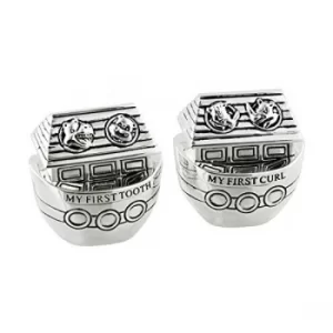 Image of Silverplated Noah's Ark First Tooth & Curl Set
