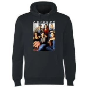 image of Friends Vintage Character Shot Hoodie - Black