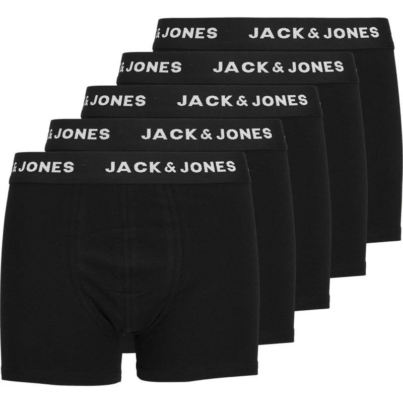 Image of Jack and Jones 5 Pack Trunks Juniors - Black S Boys