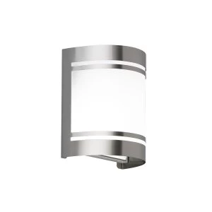 Image of Wofi Havre Wall Lamp - Bushed Stainless Steel