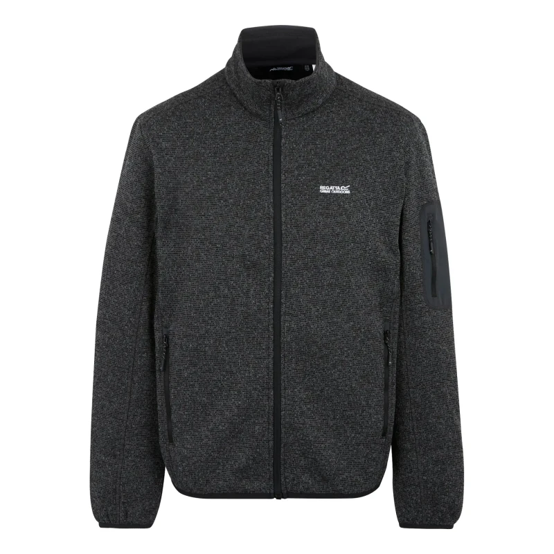 Image of Regatta Regatta Men Newhill Insulating Stretch Full-Zip Fleece in Grey Size: large Grey L Male 5063516137610