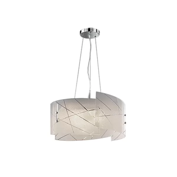 Image of Sandrina Modern 3 Light Cylindrical Pendant Ceiling Light White