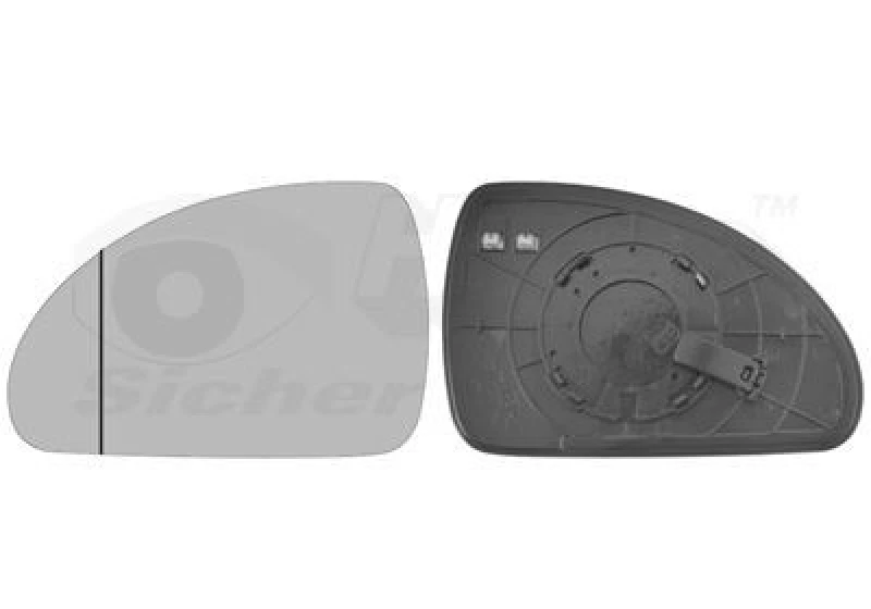 Image of VAN WEZEL Wing mirror glass VAN WEZEL 8353837