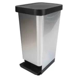 Image of Moda Silver Pedal Bin 45L