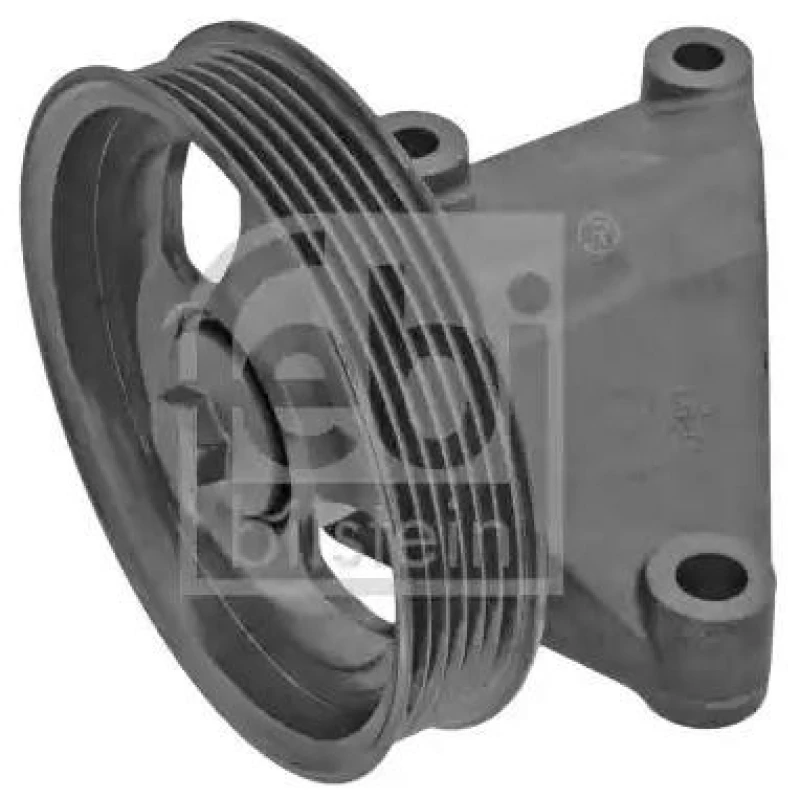 Image of FEBI BILSTEIN 100173 Idler Pulley with holder Metal Deflection/Guide Pulley,v-ribbed belt (312)