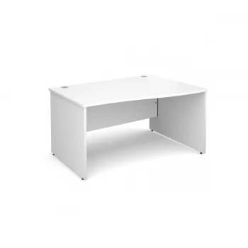 image of Maestro 25 PL Right Hand Wave Desk 1400mm - White Panel Leg Design