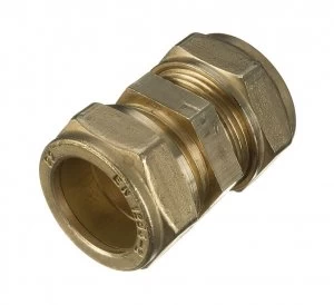 Image of Wickes Brass Compression Coupling - 28mm