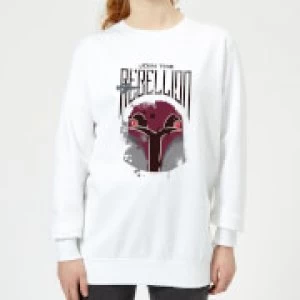 Image of Star Wars Rebels Rebellion Womens Sweatshirt - White - 3XL
