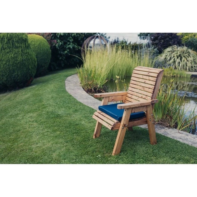 Image of Churnet Valley Garden Furniture Ltd Valley Chair - Timber - Garden Furniture - Minimal Assembly Required in Brown Brown Unisex