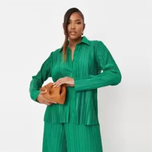 Missguided Plisse Shirt - Green