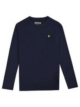 image of Lyle & Scott Boys Classic Long Sleeve T-Shirt - Navy, Size 8-9 Years