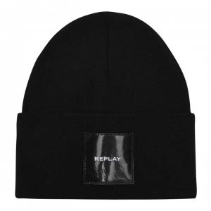 image of Replay Logo Beanie - Black 098