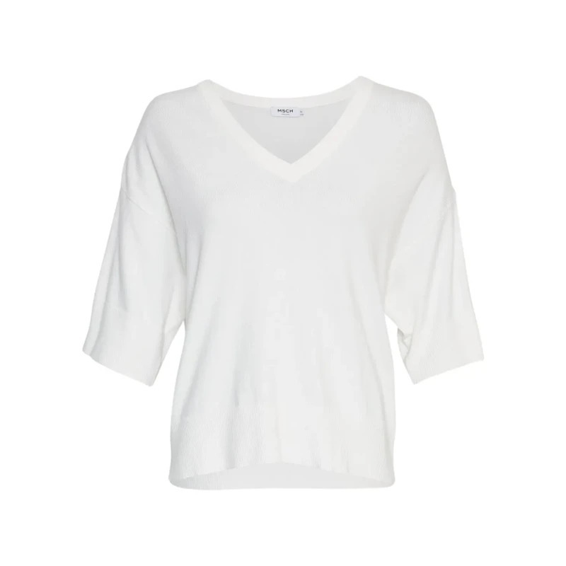 Image of moss copenhagen Womens v-neck sweater Moss Copenhagen Eslina Rachelle Blanc Female XS/S