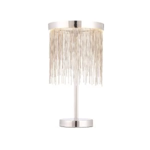 image of LED 1 Light Table Lamp Chrome, Silver Chain